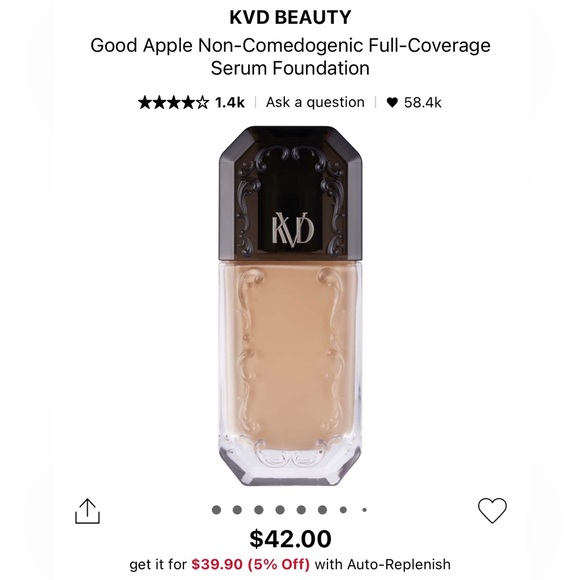 KVD Beauty Good Apple Non-Comedogenic Full-Coverage
Serum Foundation - Picture 5 of 5